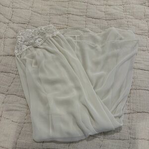 Vintage 90s Victoria’s Secret Gold Label Ivory Sheer Lace Lingerie Pants Size M